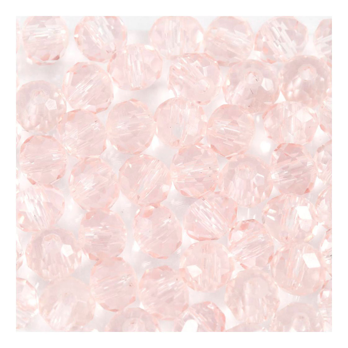 Creativ Company Glass Beads Light Pink, 45th.