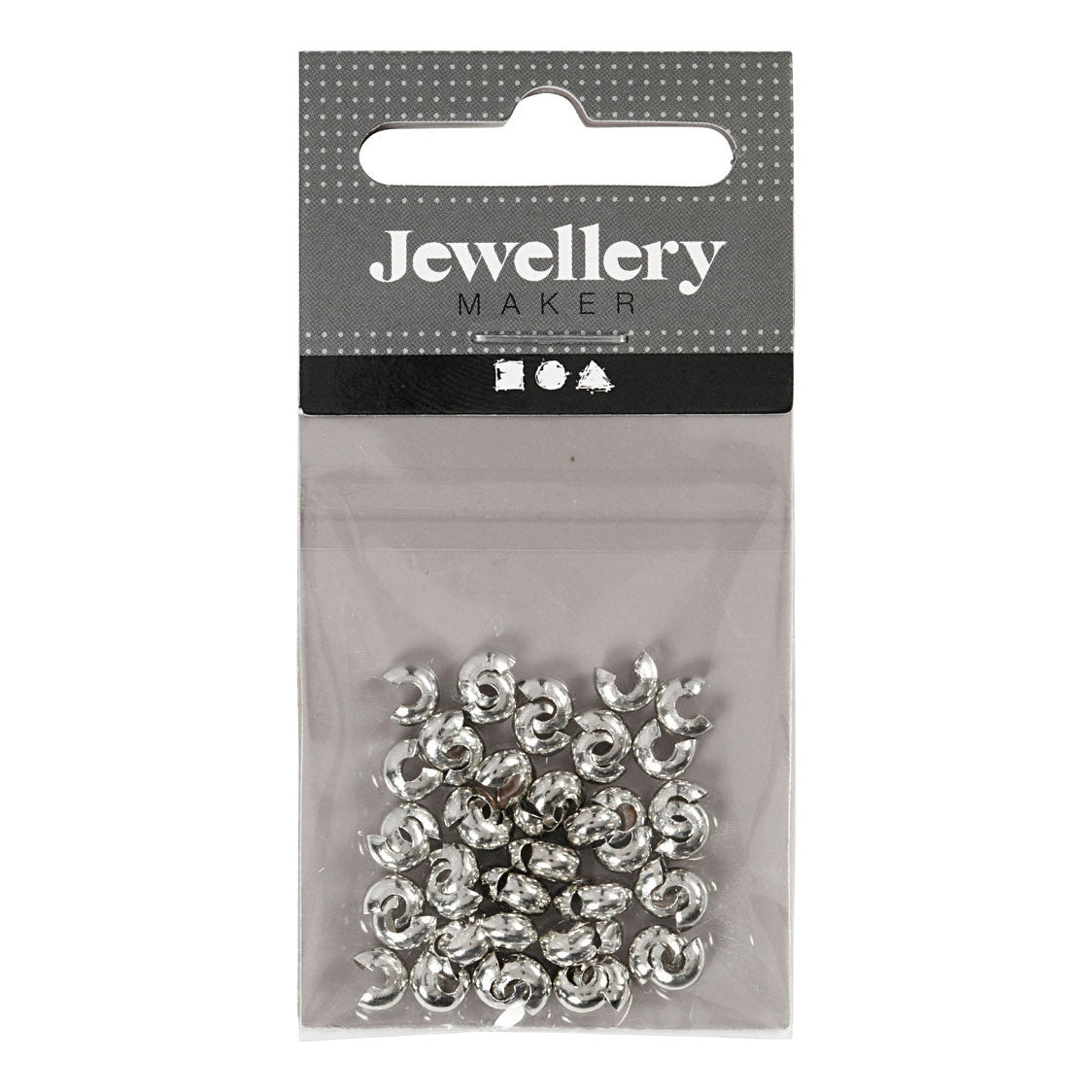 Creativ Company metal case silver-plated, 50 pcs.