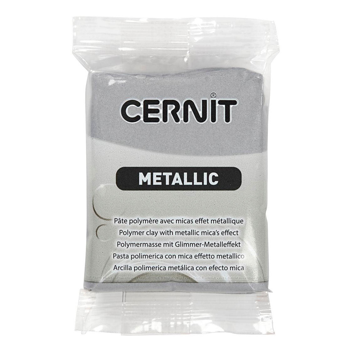 Creativ Company Cernit Boetseerklei Zilver, 56 gram