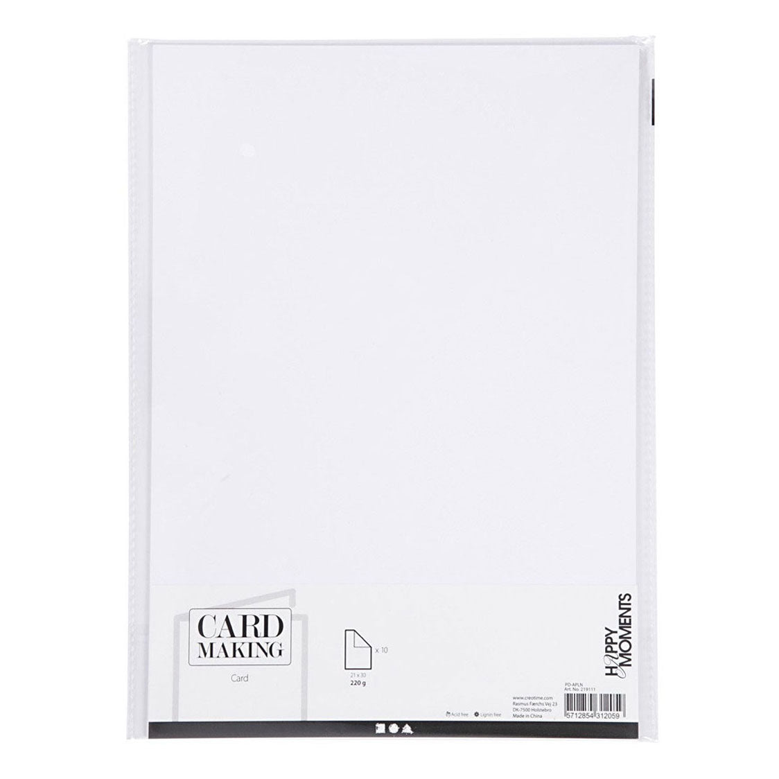 Creativ Company Cardboard White A4 220G, 10 ..