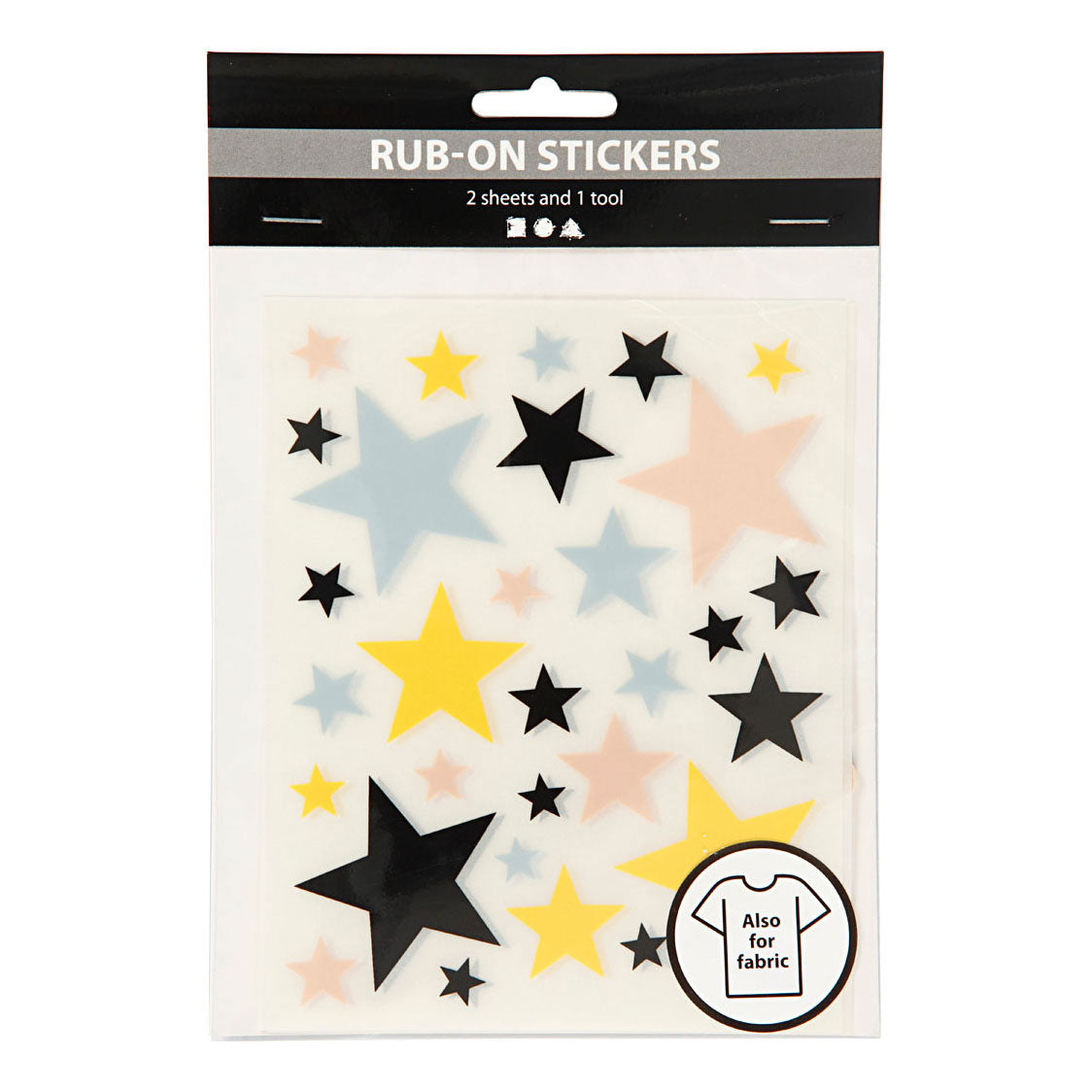 Creativ Company Rub-On Stickers Stars, 2 sheets