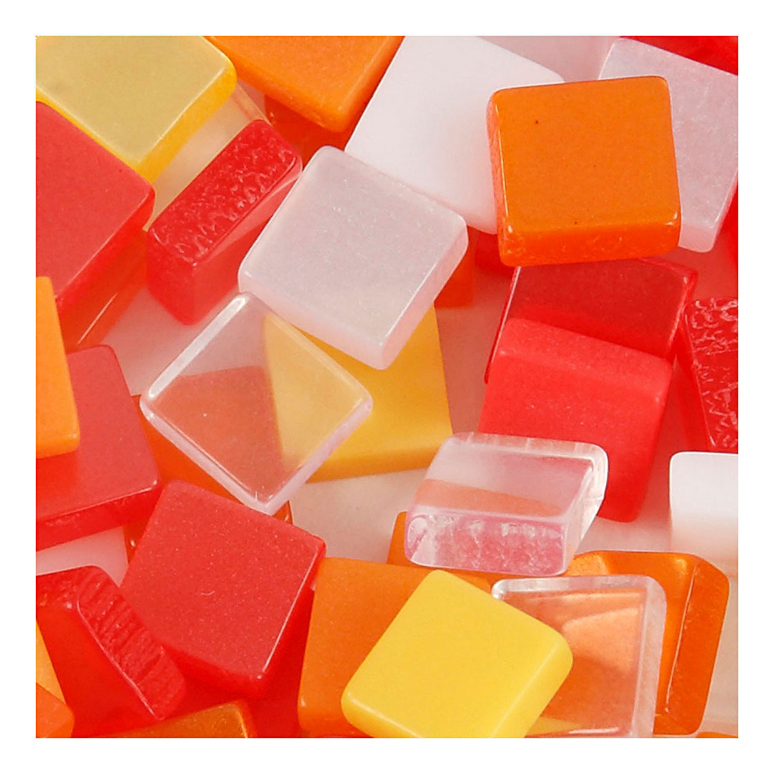 Creativ Company Mini Mosaic Red Orange 5x5mm, 25 gram