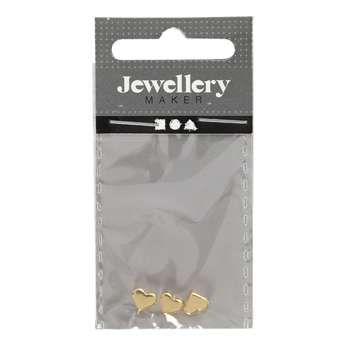 Creative company space beads gold plated, 3pcs.