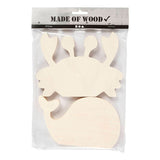 Creative Company Wooden Marine Animals Krab and Whale, 2st.