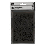 Creativ company patterned cardboard, sheet 10.5x15 cm, 200 gr, black, 10 pieces 1 box
