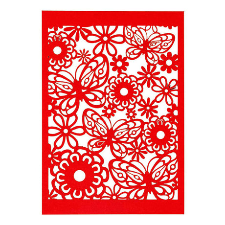 Creativ company patterned cardboard red, 10 pcs.
