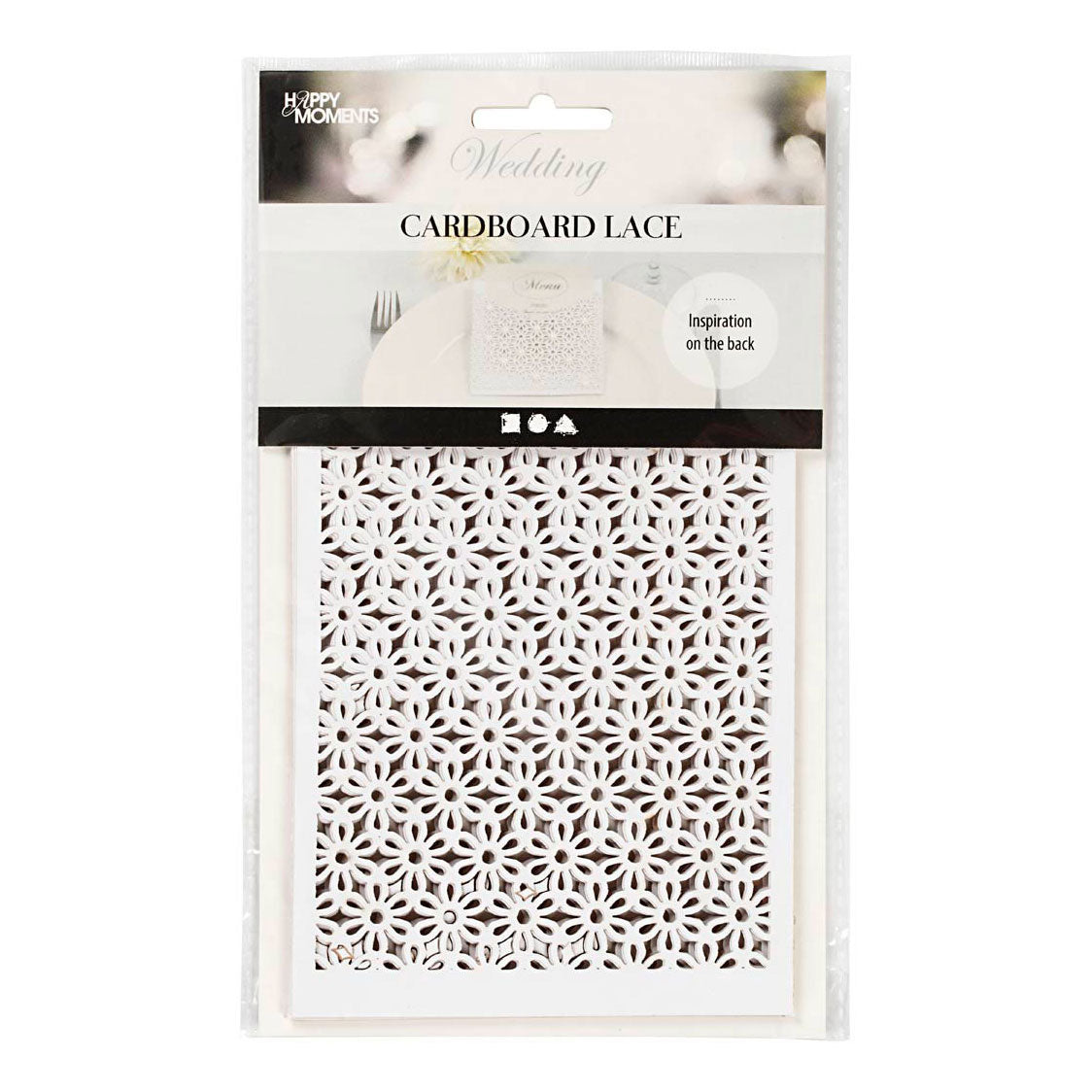 Creativ Company Pattern Carton Flower White, 10st.