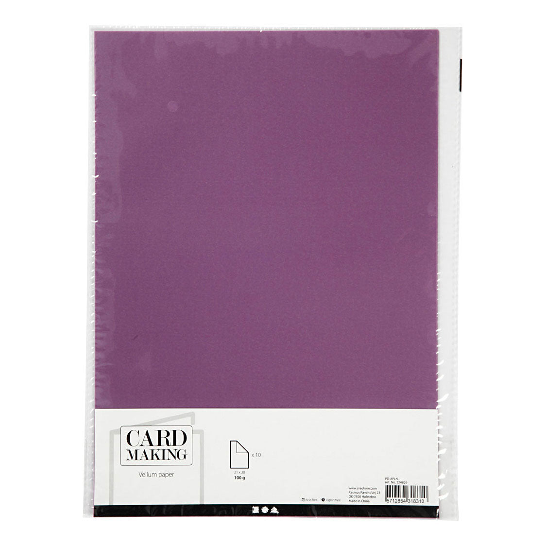 Creative Company Vellum Paper A4 Purple, 10 fogli