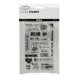 Creativ company silicone stamps English text. 1 sheet
