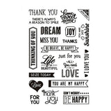 Creativ company silicone stamps English text. 1 sheet