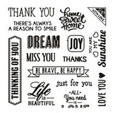 Creativ company silicone stamps English text. 1 sheet
