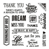 Creativ Company Silicone Stamps English Text. 1 list