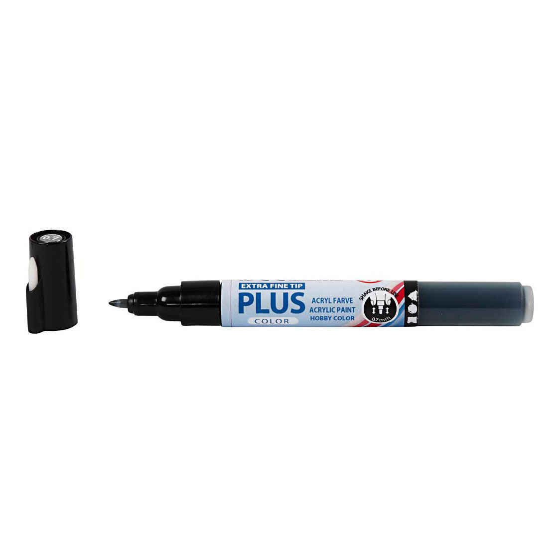 Creativ Company pluss fargemarkør svart, 5,5 ml