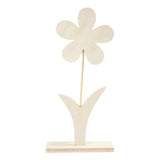 Creativ Company Houten Bloem met Voet, 26cm