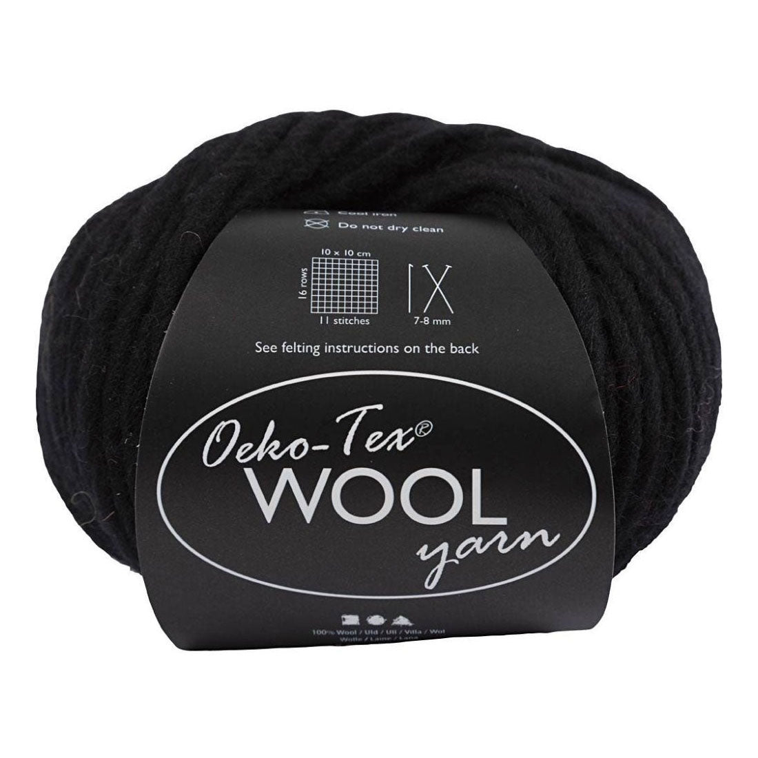 Creative Company wool yarn black, 50m