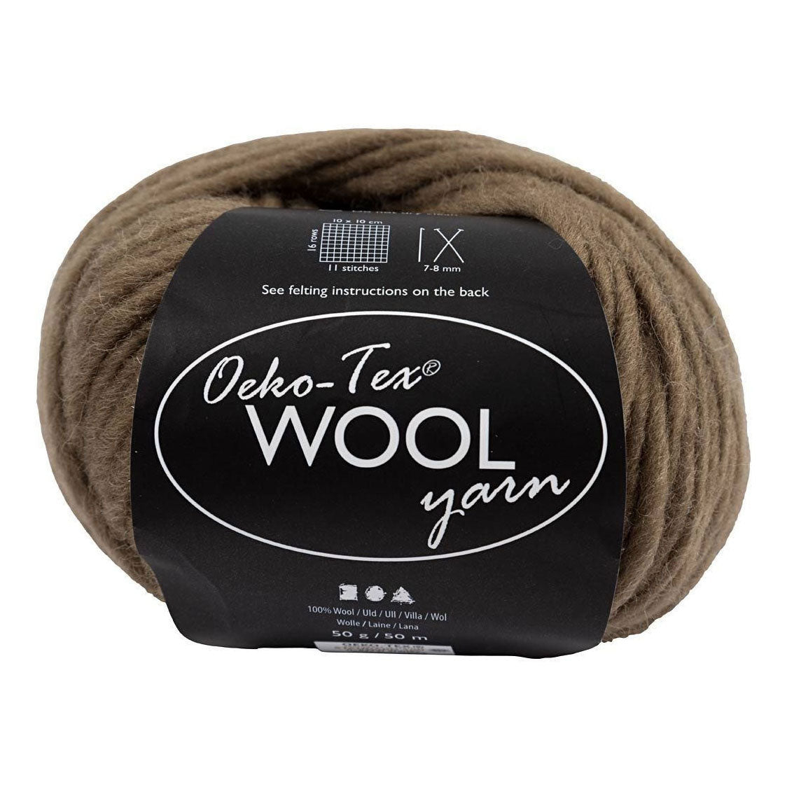 Creativ Company Wol yarn light brown, 50m