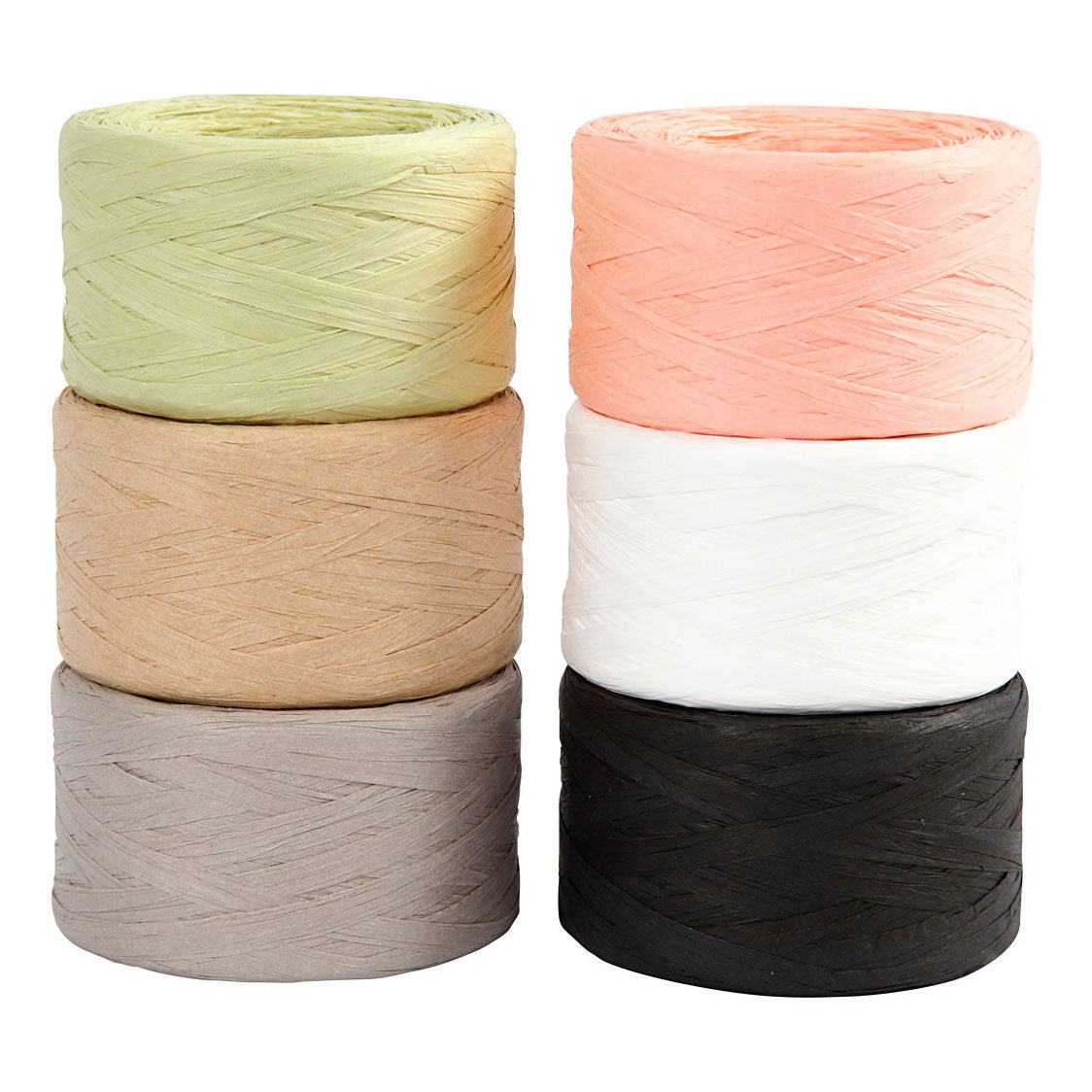 Creative Company Paper Rafia Yarn Colors, 6x100m