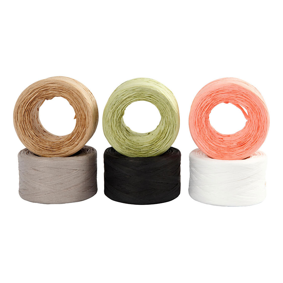 Creative Company Paper Rafia Yarn Colors, 6x100m