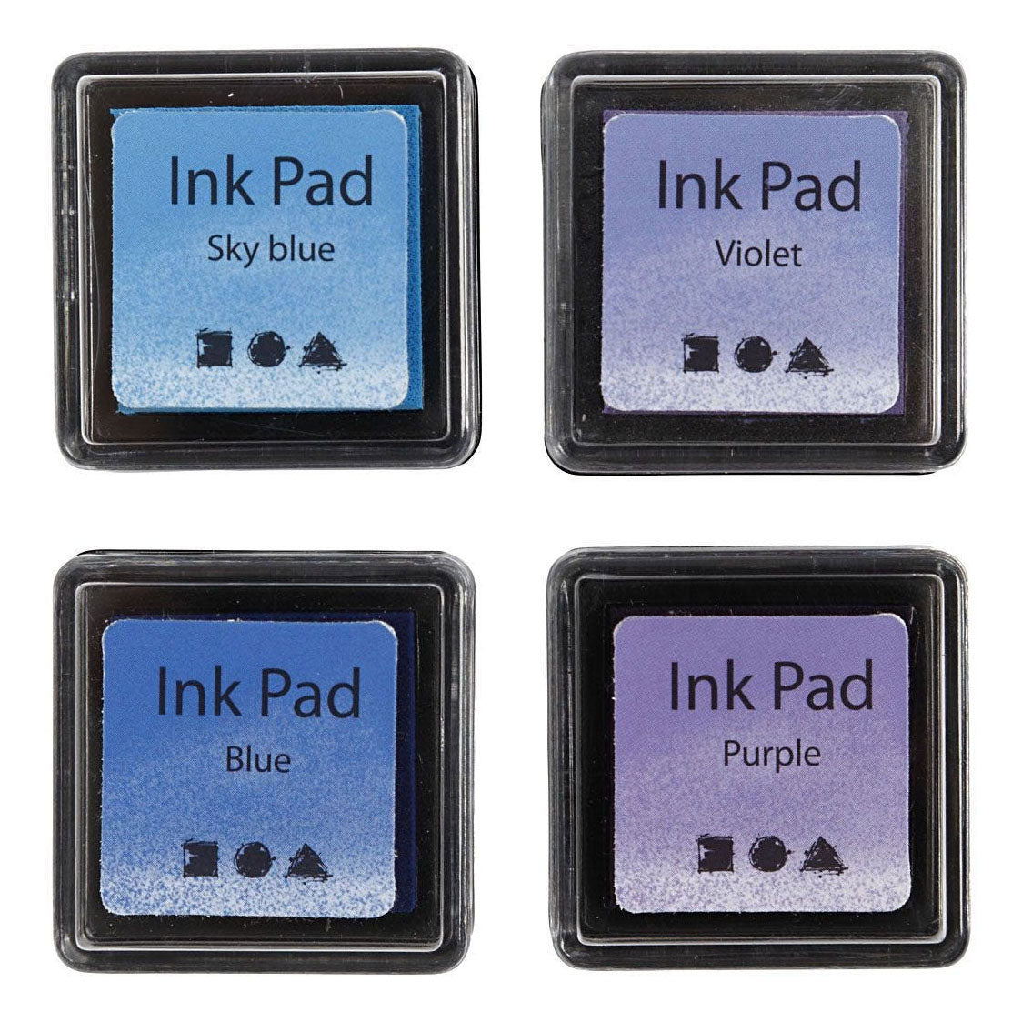 Creativ Company Stamp Ink Blue Tones Purple, 4st.