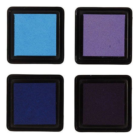 Creativ Company stamp ink blue tones purple, 4 pcs.