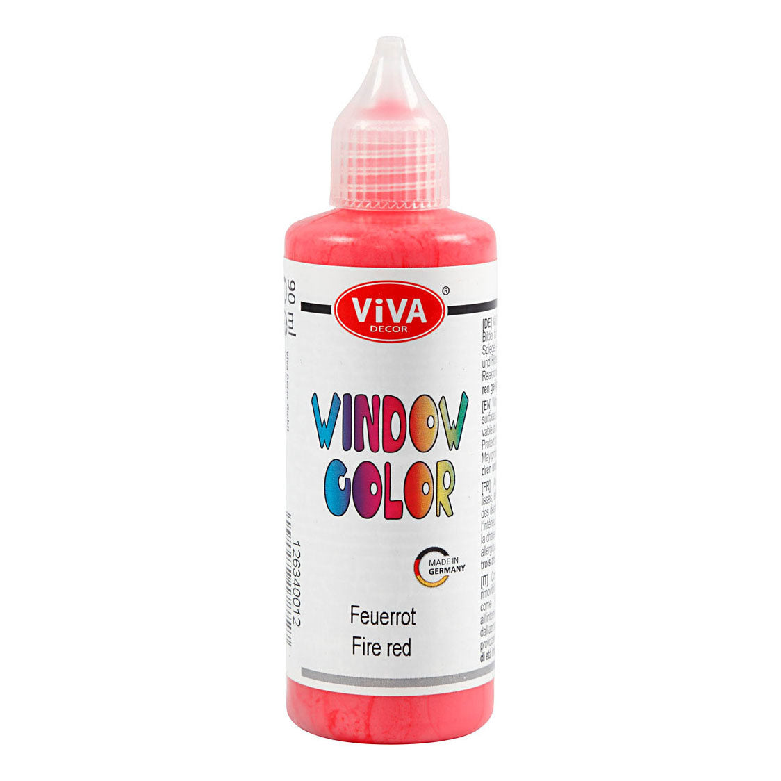 Creativ Company Window Color Sticker and Glass Paint Red, 90ml