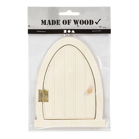 Creativ Company wooden miniature door with hinges, 13x10cm