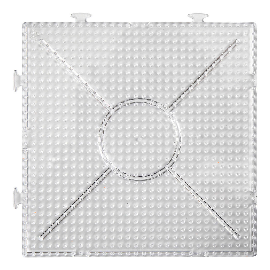 Nabbi bunnplate påstrykningsperler - bunnplate - påstrykningsperleformer - påstrykningsplate - perledesignplate - stor firkant - 15x15cm - sett med 2 deler