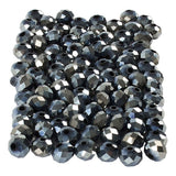 Creativ Company faceted beads metallic black, 100 pcs.