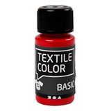 Creativ Company Textile Couleur semi-couverture de peinture de textile primaire rouge, 50 ml