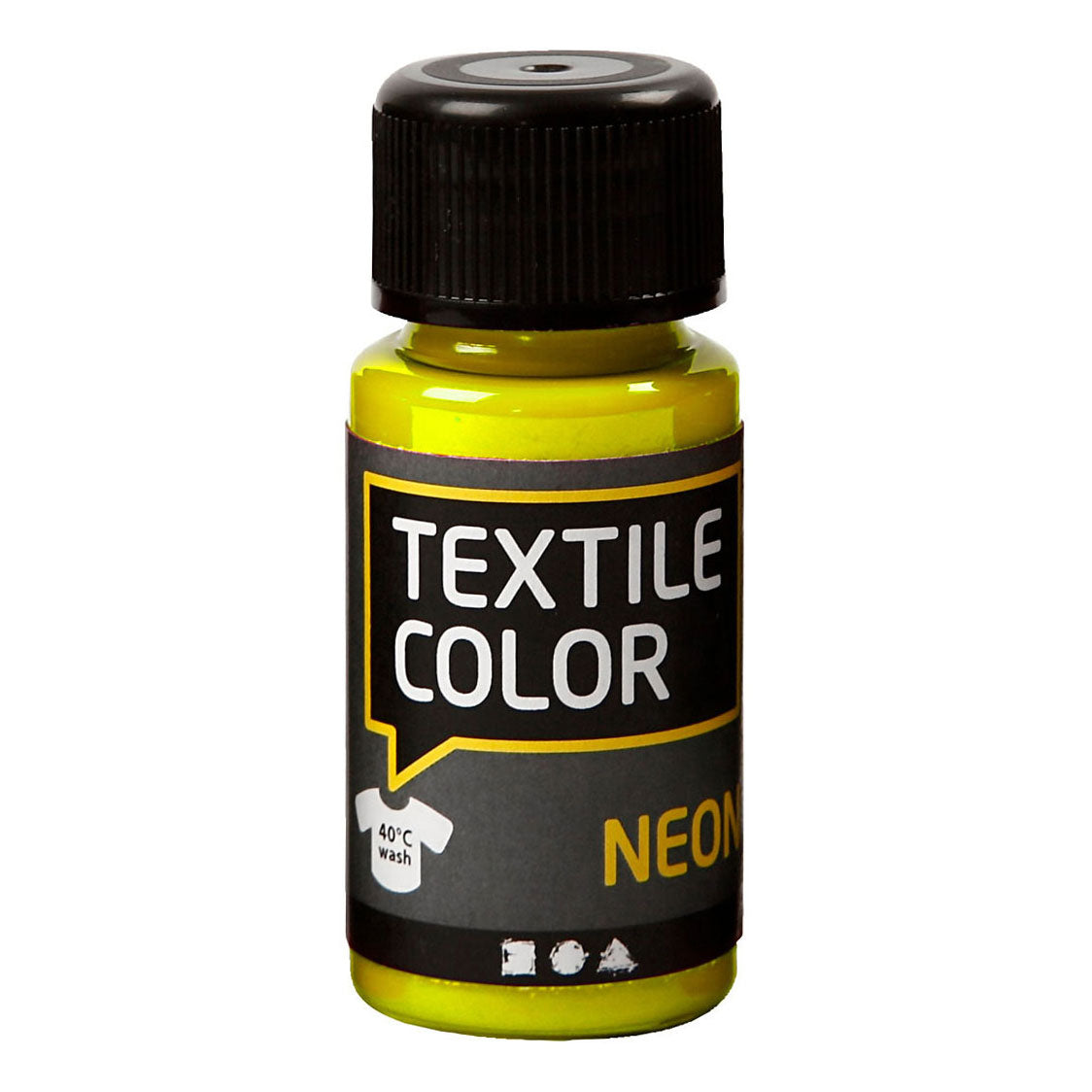 Creativ Company Kolor Textile pokrywa farbę tekstylną Neon Geel, 50 ml