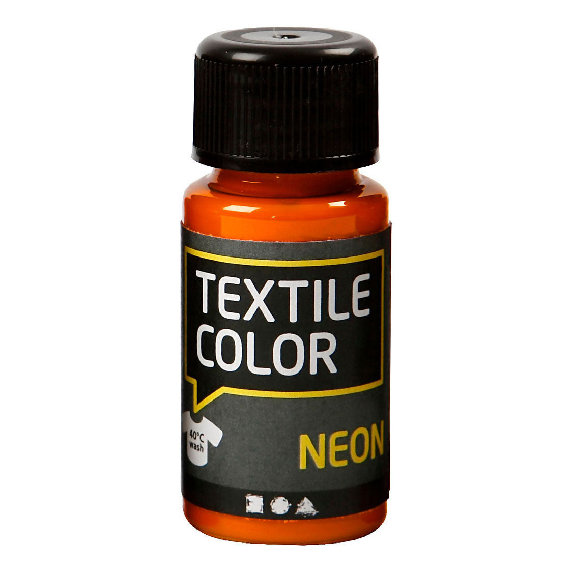 Creativ Company Textile Color, ki pokriva tekstilno barvo Neon Oranje, 50ml