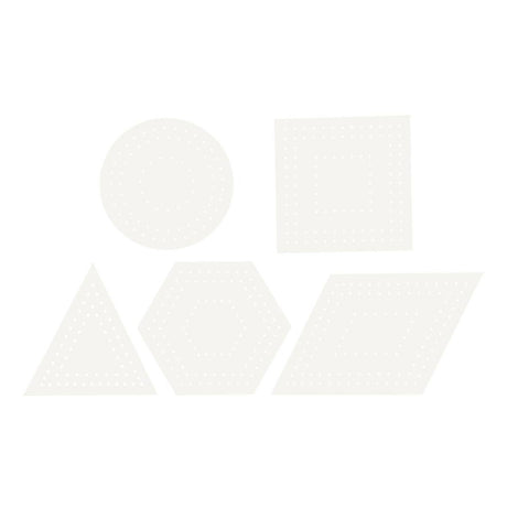 Creativ company cross-stitch cardboard, geometric, size 10-17 cm, white, 20 pieces 1 box