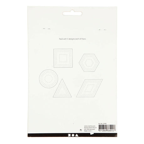 Creativ Company Cross Stitches Papp White Geometric, 20.