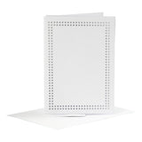 Creativ Company cards to embroider white, set of 6