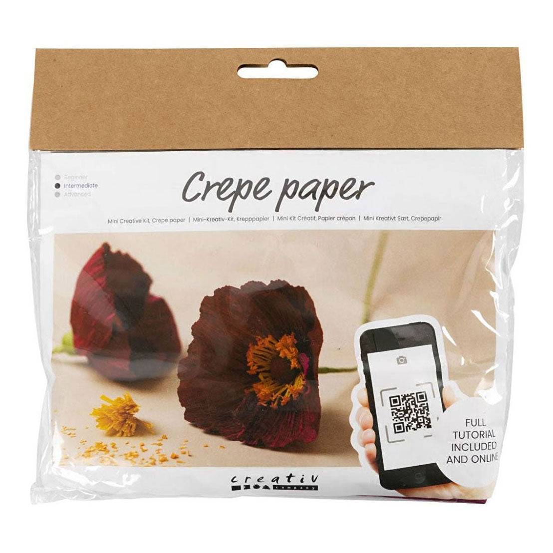 Creativ Company Mini Hobbyset Crepepapier Klaprozen