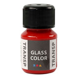 Creativ Company Verre Couleur transparente peinture rouge, 30 ml