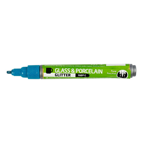 Creativ company glas- en porseleinstift glitter semi-dekkend - turquoise