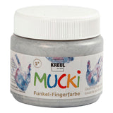 Creativ Company Mucki finger paint - silver metallic, 150ml