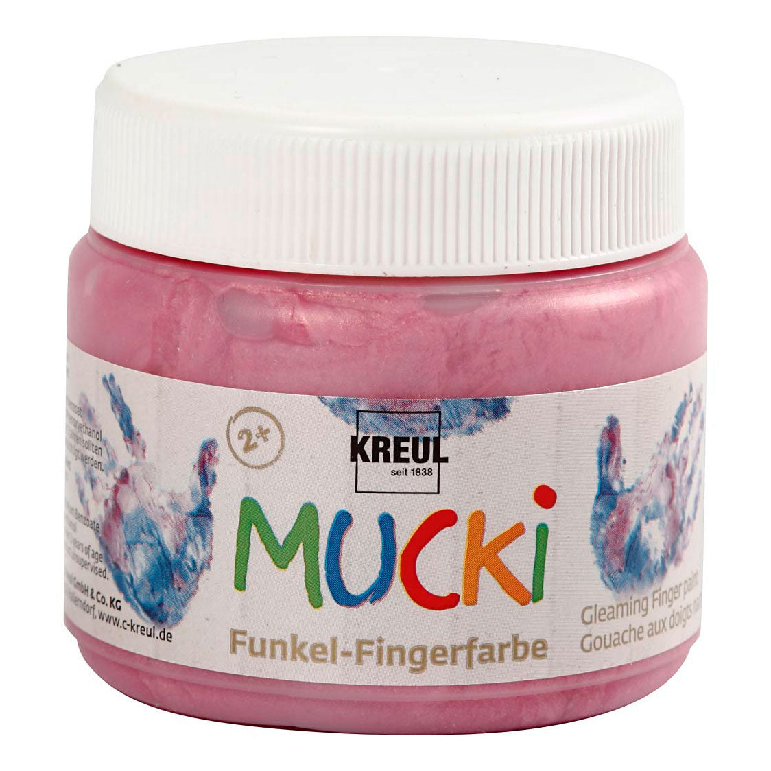 Creativ Company Mucki Vingerverf Roze Metallic, 150ml