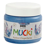 Creativ Company Mucky Finger Paint - Blue Metallic, 150ml