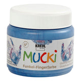 Creativ Company Mucki Vingerverf Blauw Metallic, 150ml