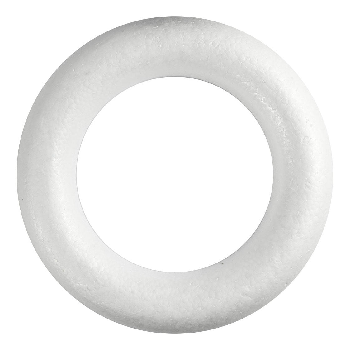 Creativ company styropor ring white with flat back, 35cm