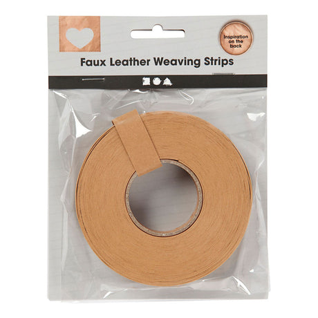 Creativ company braiding strips, w: 15 mm, thickness 0.55 mm, light brown, 9.5m