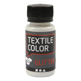 Creativ Company Textile Color Transparant Glitter voor Textielverf, 50ml