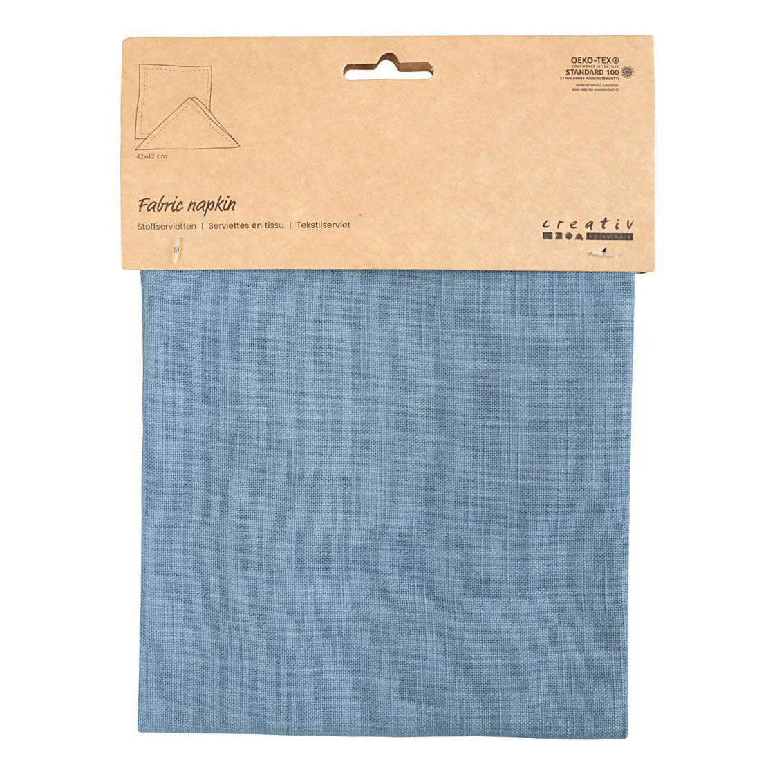 Creativ Company Fabric Servietten -Taube Blau, 42x42cm