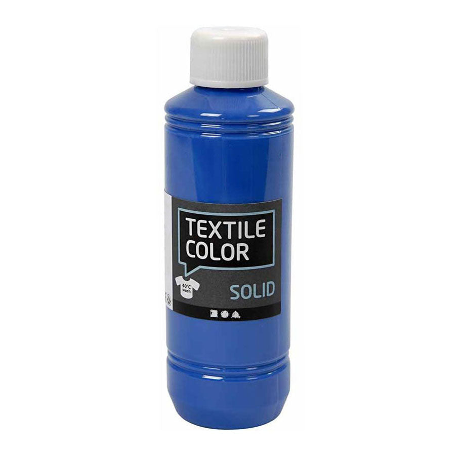 Creativ Company Textile Color Dekkende Textielverf Brilliant Blauw, 250ml