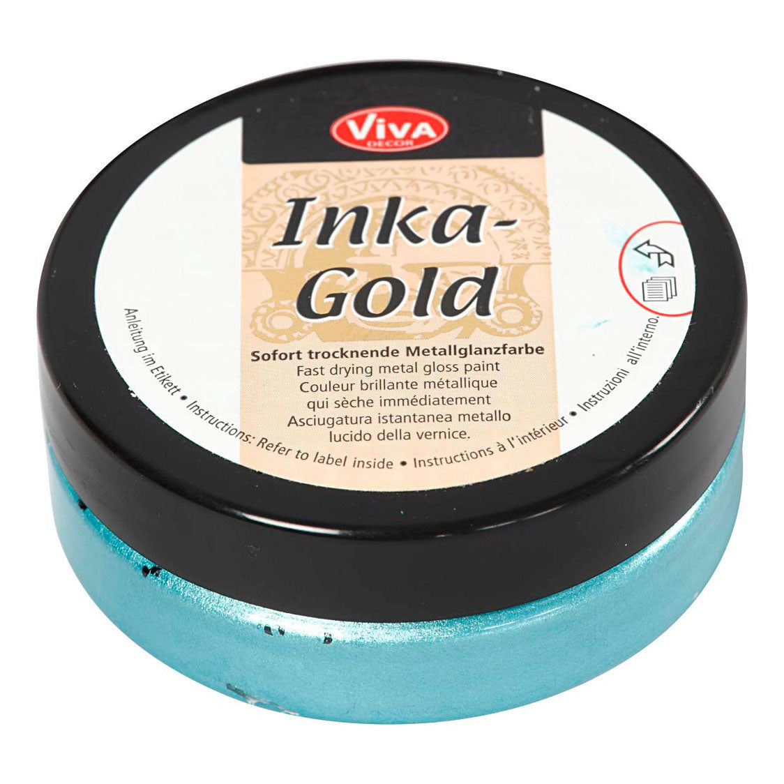 Creativ Company Inka-Gold Glosswax Turquoise, 50ml