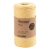 Creativ Company Macrame Cord Light yellow, 198m