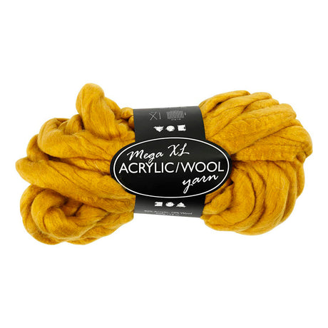 Creativ company xl acrylic yarn dark yellow, 15m