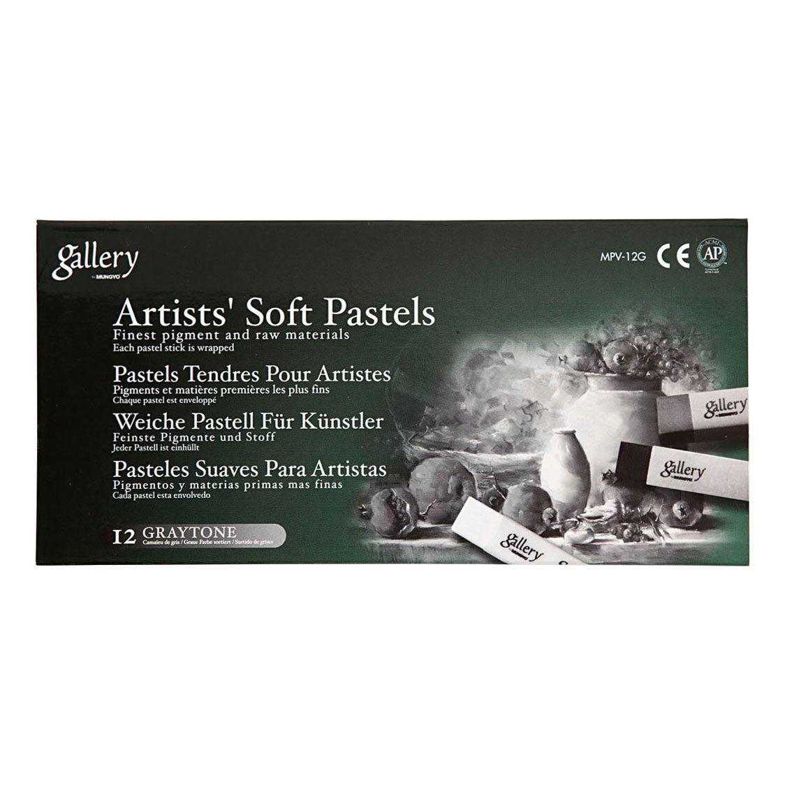 Creativ Company Gallery Soft Pastel Set Black White Harmonie, 12 ..